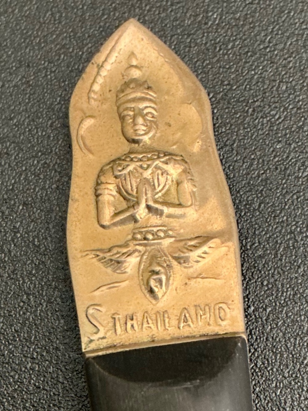 Vintage Thailand Siam Cocktail Hors d’oeuvre Fork Buddha Antique - Picture 2 of 16